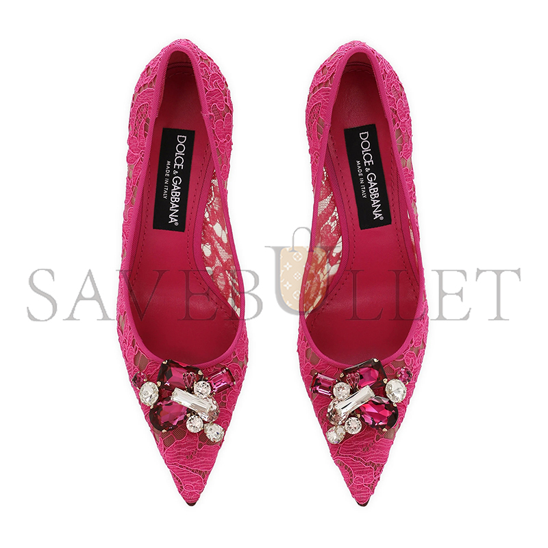 DOLCE GABBANA RAINBOW LACE PUMPS IN LUREX LACE CD1823AQ07480422